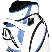 Bolsa para carros de golf manuales y eléctricos Serie Pro- con bolsillo antilluvia- color blanco y azul